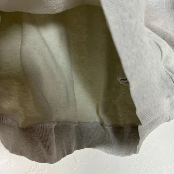 Aritzia TNA Cozy Fleece Mega Pullover Sweatshirt Sweater Heather Grey Light Knit - Picture 6 of 14